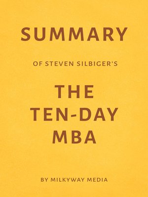 cover image of Summary of Steven Silbiger's the Ten-Day MBA